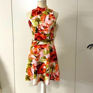 2 piece floral outfit